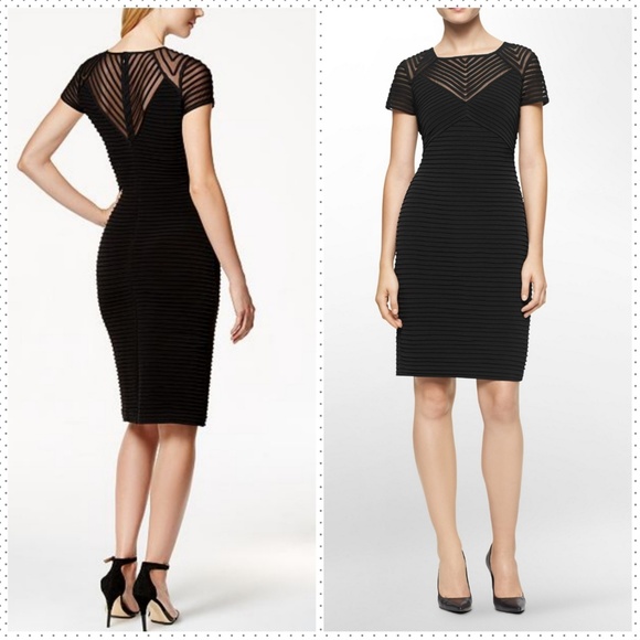 CALVIN KLEIN Cap-sleeve sheath burgundy dress - Picture 7 of 9